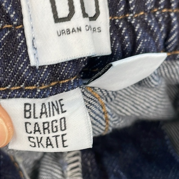 BDG Blaine Cargo Skate Jeans Utility Stretch Waist Loose Dark Wash Sz 29 - Picture 12 of 16